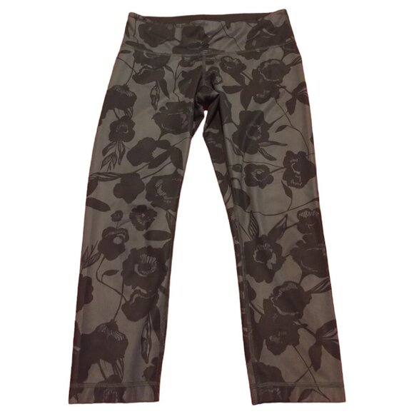 Lululemon Women's Brisk Bloom Wunder Under Capri Leggings Size 6 Yoga Gym 22" - Picture 2 of 6